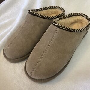 Bear Paw Suede Slip-on Slippers Women's Size 9 Color Hickery EUC